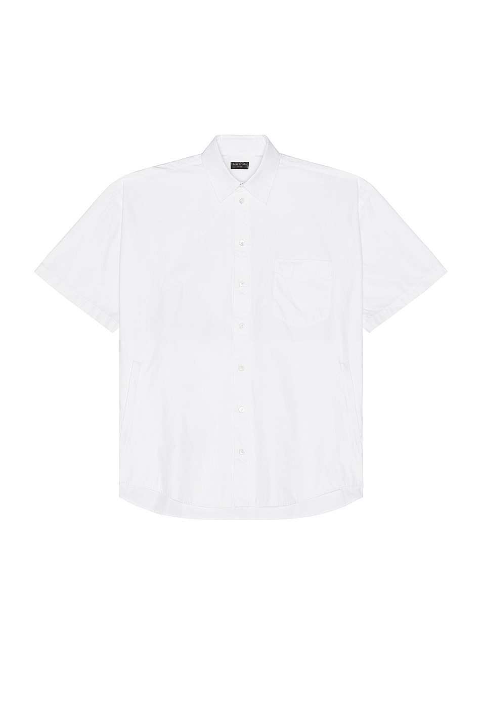 Image 1 of Balenciaga S/s Large Fit Shirt in White & Black