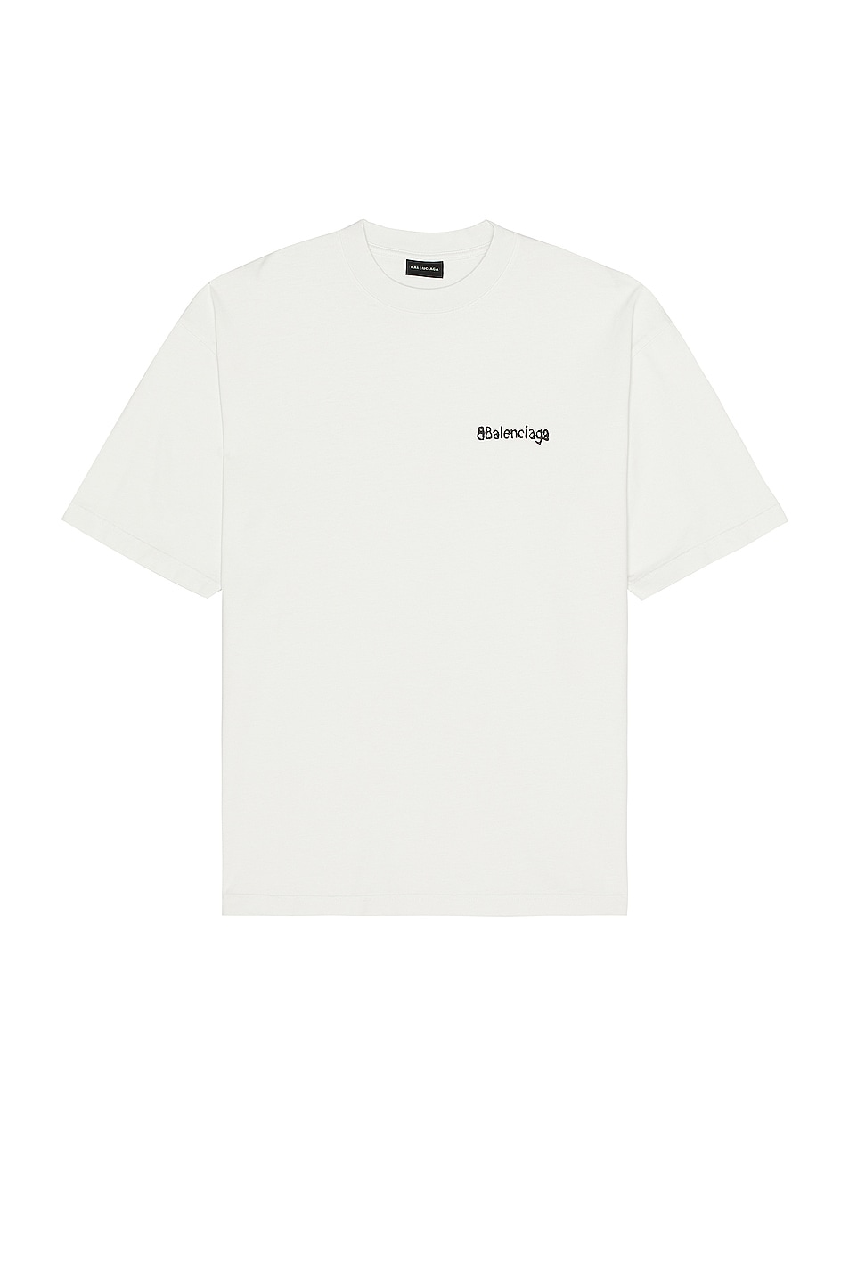 Image 1 of Balenciaga Bb Corp Bleed Medium Fit T-shirt in Dirty White & Black