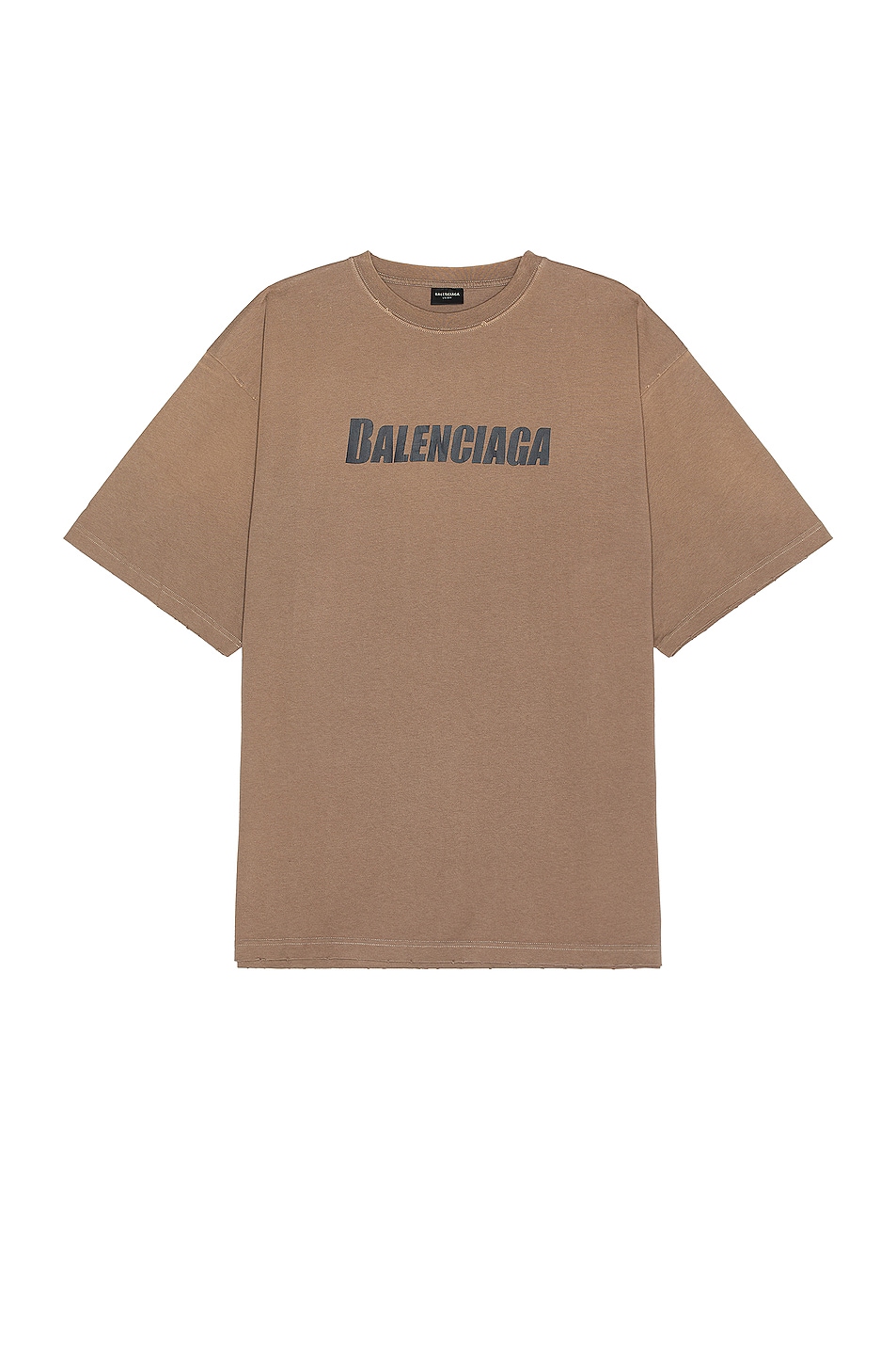 Image 1 of Balenciaga Boxy T-shirt In Taupe & Black in Taupe & Black