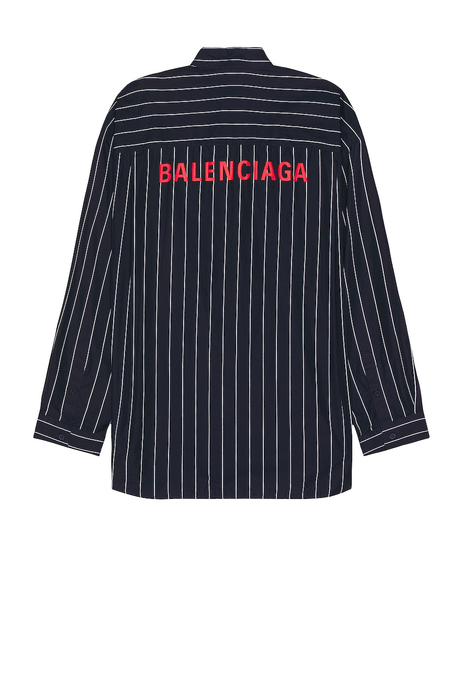 Image 1 of Balenciaga Oversized Shirt in Navy & White