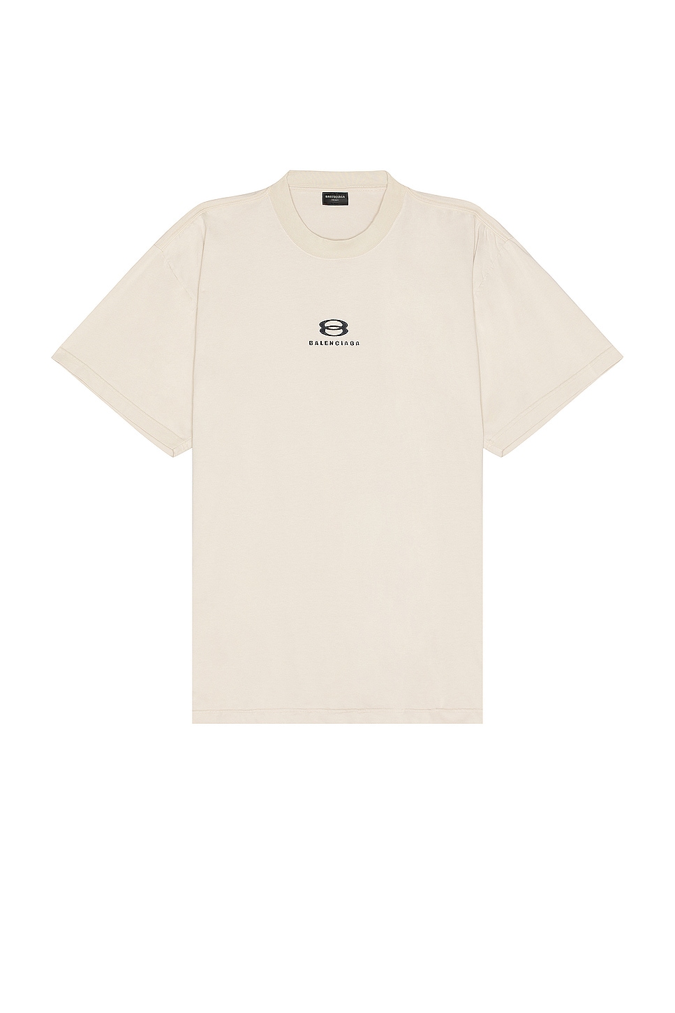 Image 1 of Balenciaga Stretched T-Shirt in Light Beige & Black