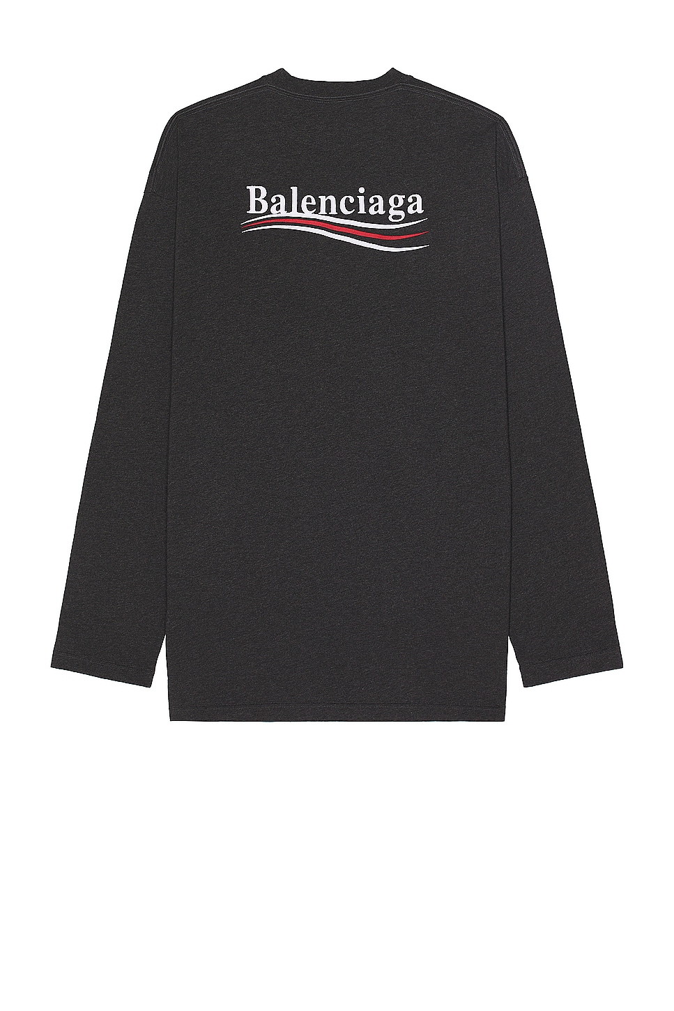 Image 1 of Balenciaga Logo T-shirt in Dark Heather Grey & White