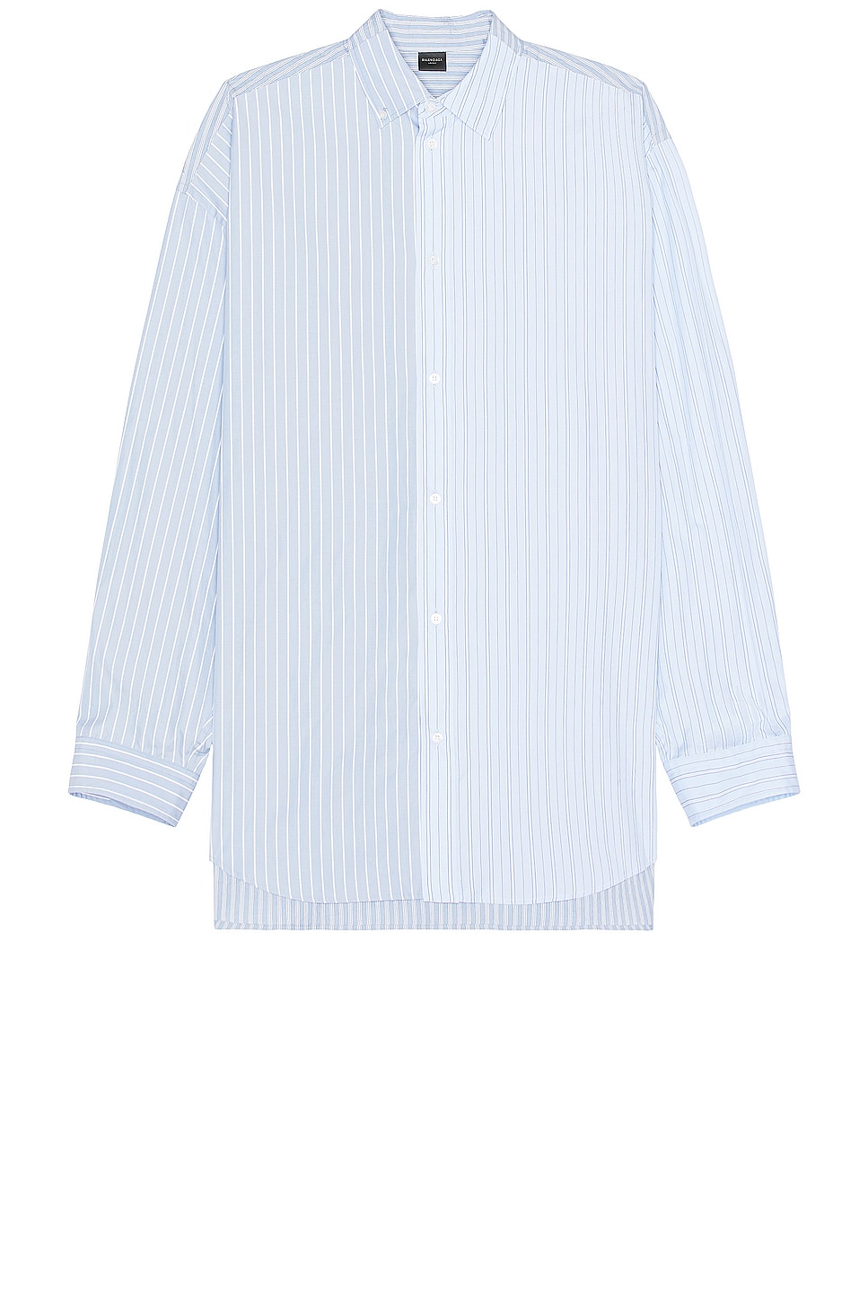 Image 1 of Balenciaga Patched Shirt in Sky Blue & White