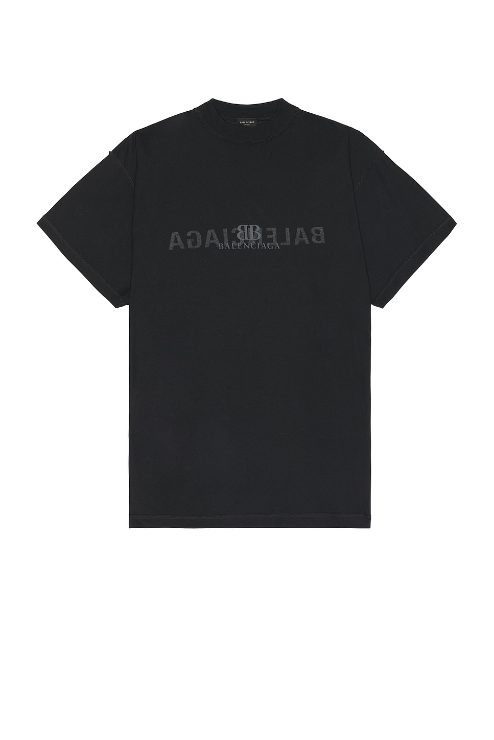 Image 1 of Balenciaga Inside Out T-Shirt in Faded Black & Anthraci