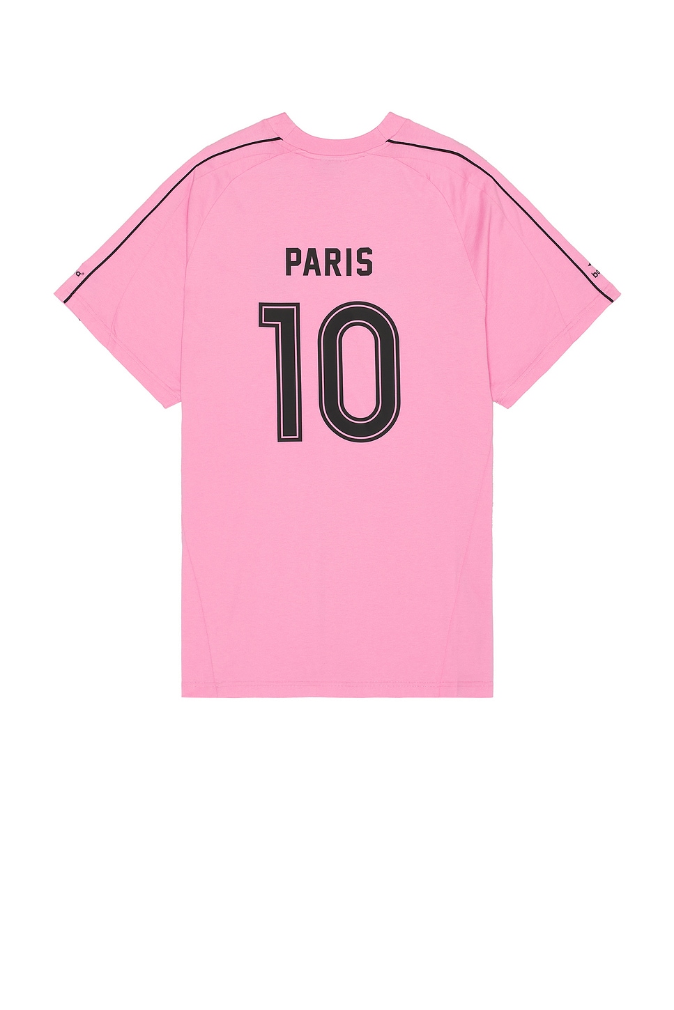 Shop Balenciaga Oversized Soccer T Shirt In Pink & Black