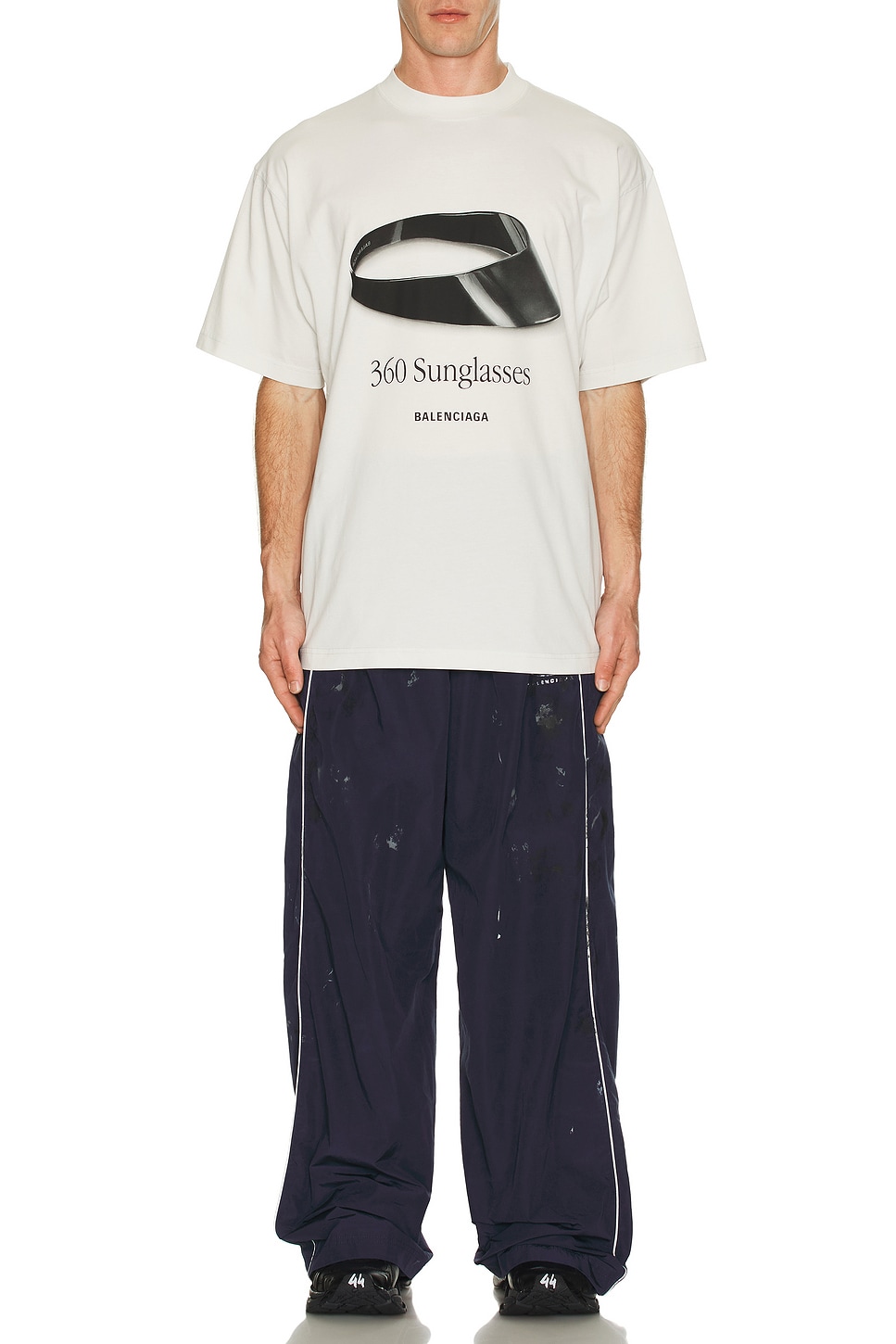 Image 1 of Balenciaga Medium Fit Short Sleeve T-Shirt in Dirty White