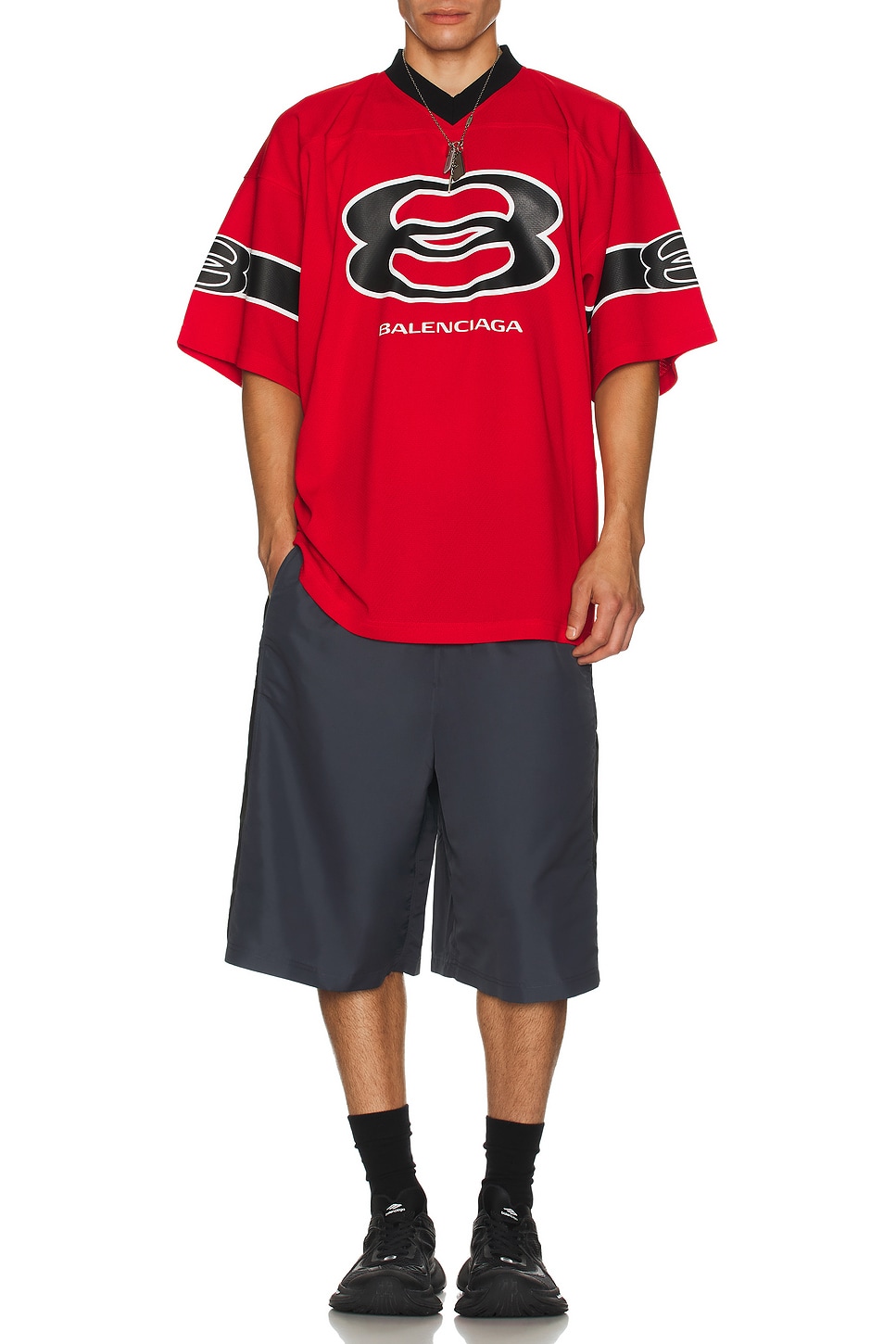 Image 1 of Balenciaga Football Top in Red