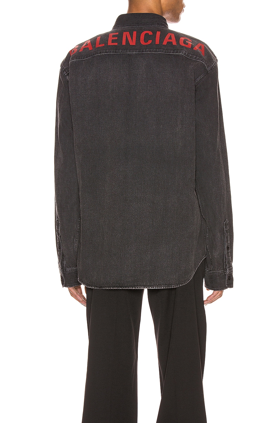 Balenciaga Normal Fit Long Sleeve in Givre & Black | FWRD