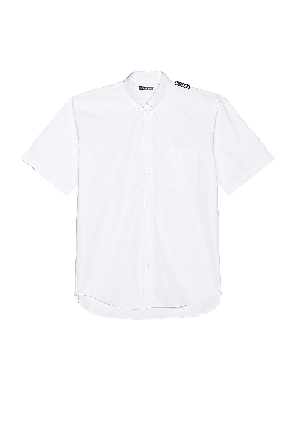 Image 1 of Balenciaga Short Sleeve Tab Shirt in White