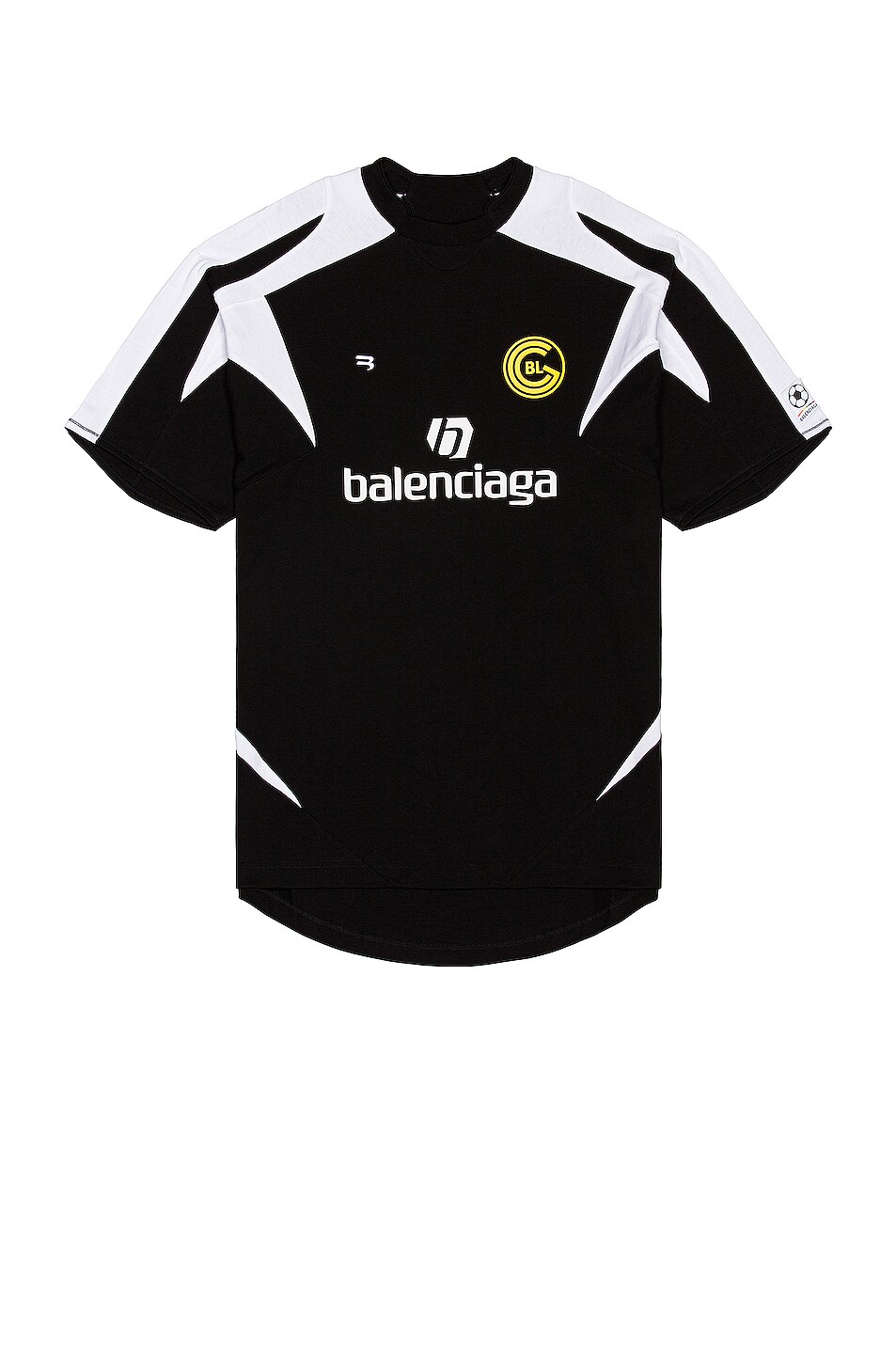 Image 1 of Balenciaga Short Sleeve Soccer T-Shirt in Black & White