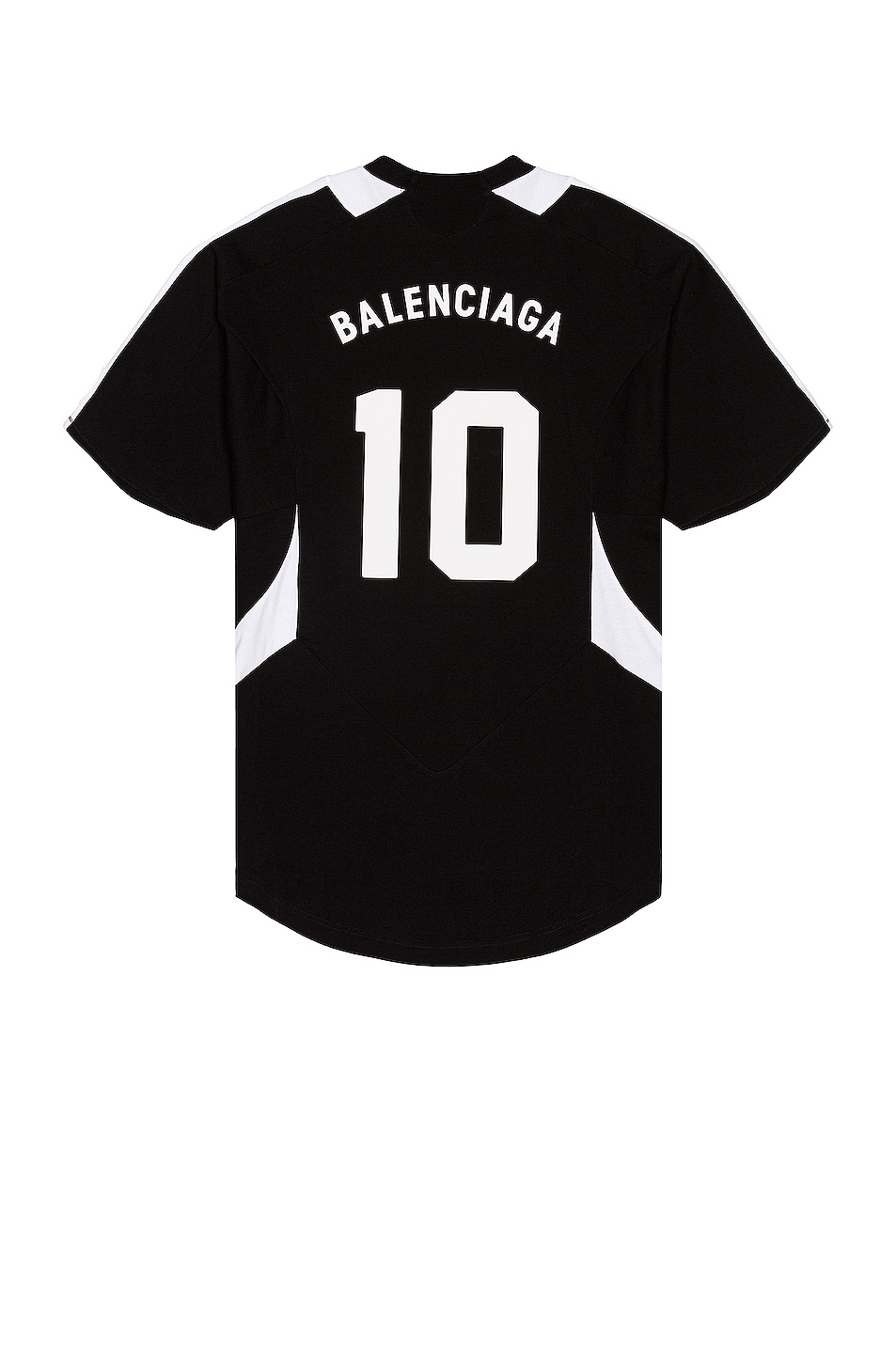 Balenciaga Short Sleeve Soccer T-Shirt in Black & White | FWRD