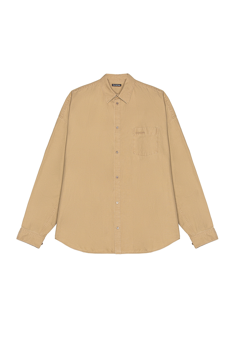 Image 1 of Balenciaga Long Sleeve Cocoon Shirt in Beige