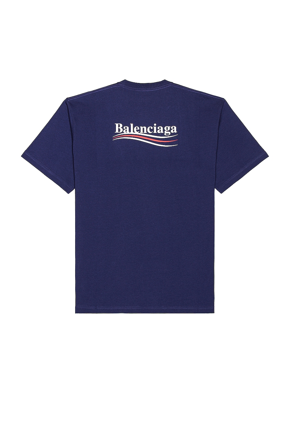 Image 1 of Balenciaga Large Fit Tee in Pacific Blue & White