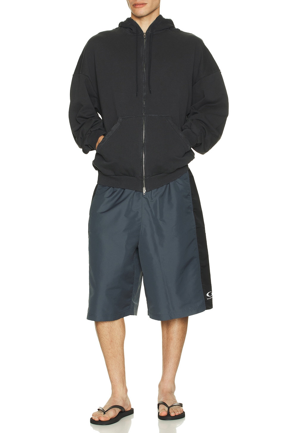 Image 1 of Balenciaga Swim Shorts in Anthracite & Black