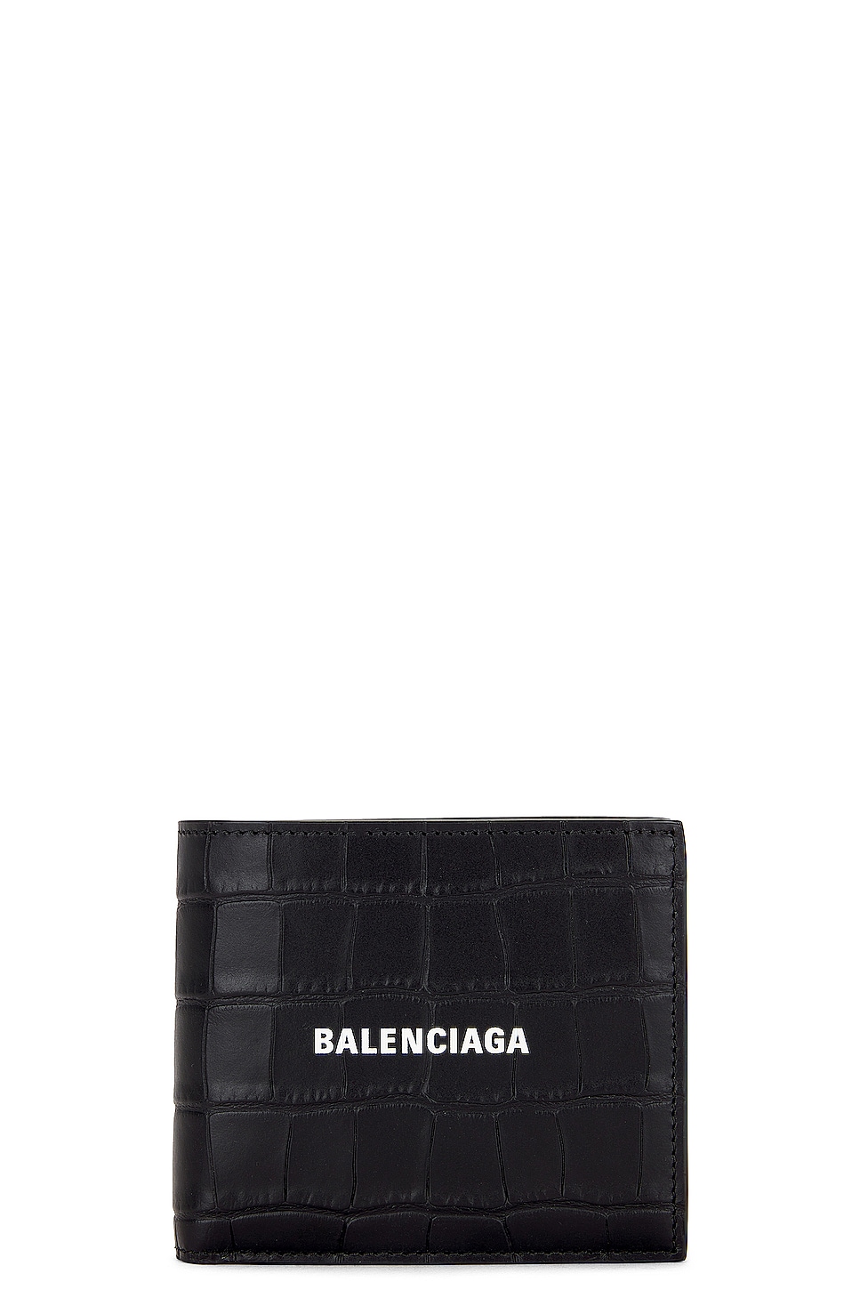 Cash Square Fold Co Wallet in Black