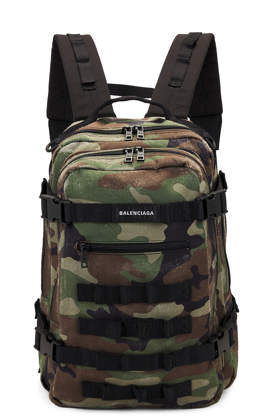 Shop Balenciaga Army Space Backpack S In Dark Camo