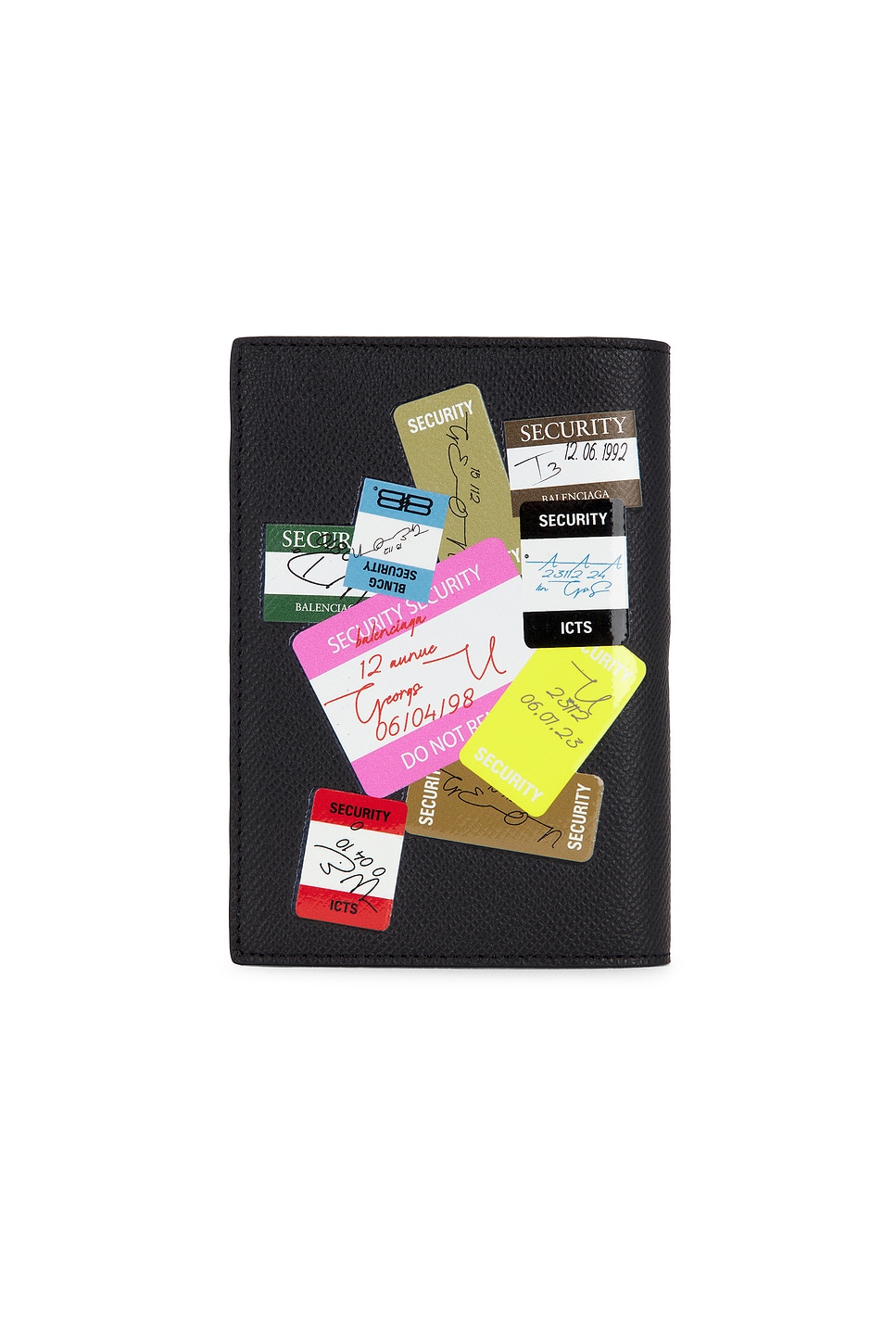 Balenciaga Travel Document Organizer Graphic Print In Black