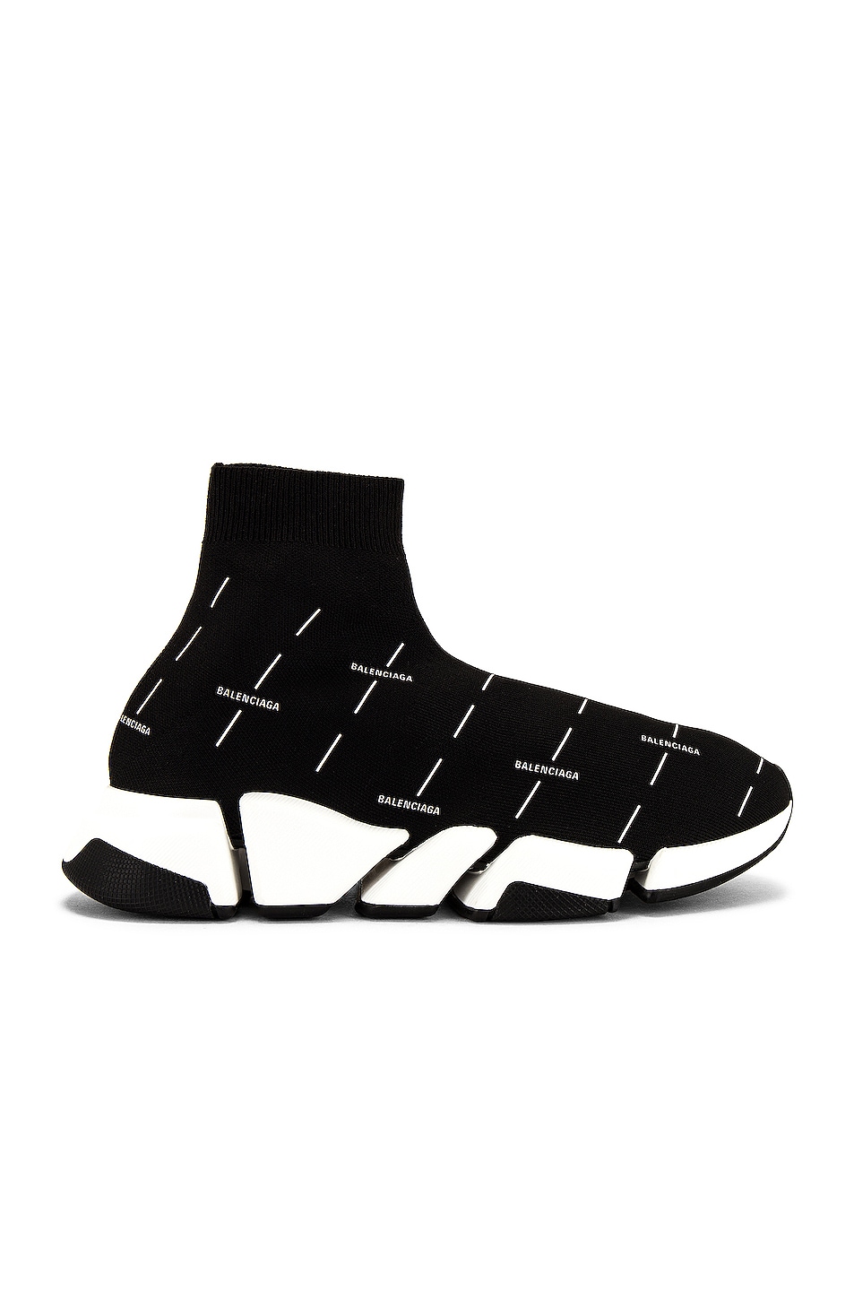 Image 1 of Balenciaga Speed 2 Lt Sneaker in Black & White