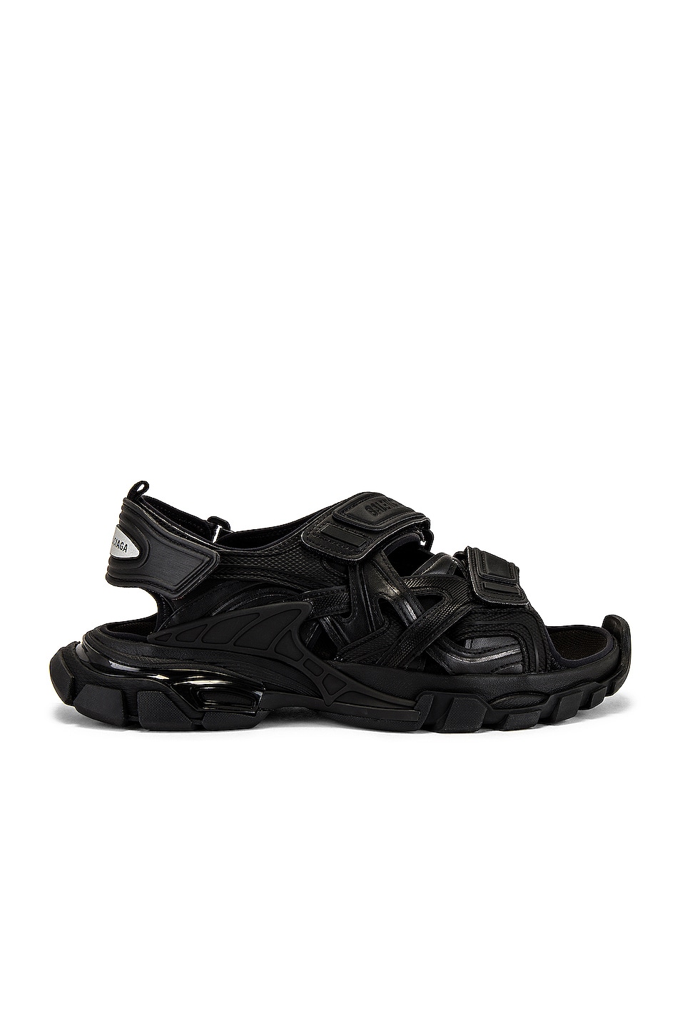 Balenciaga Track Strap Sandal in Black | FWRD