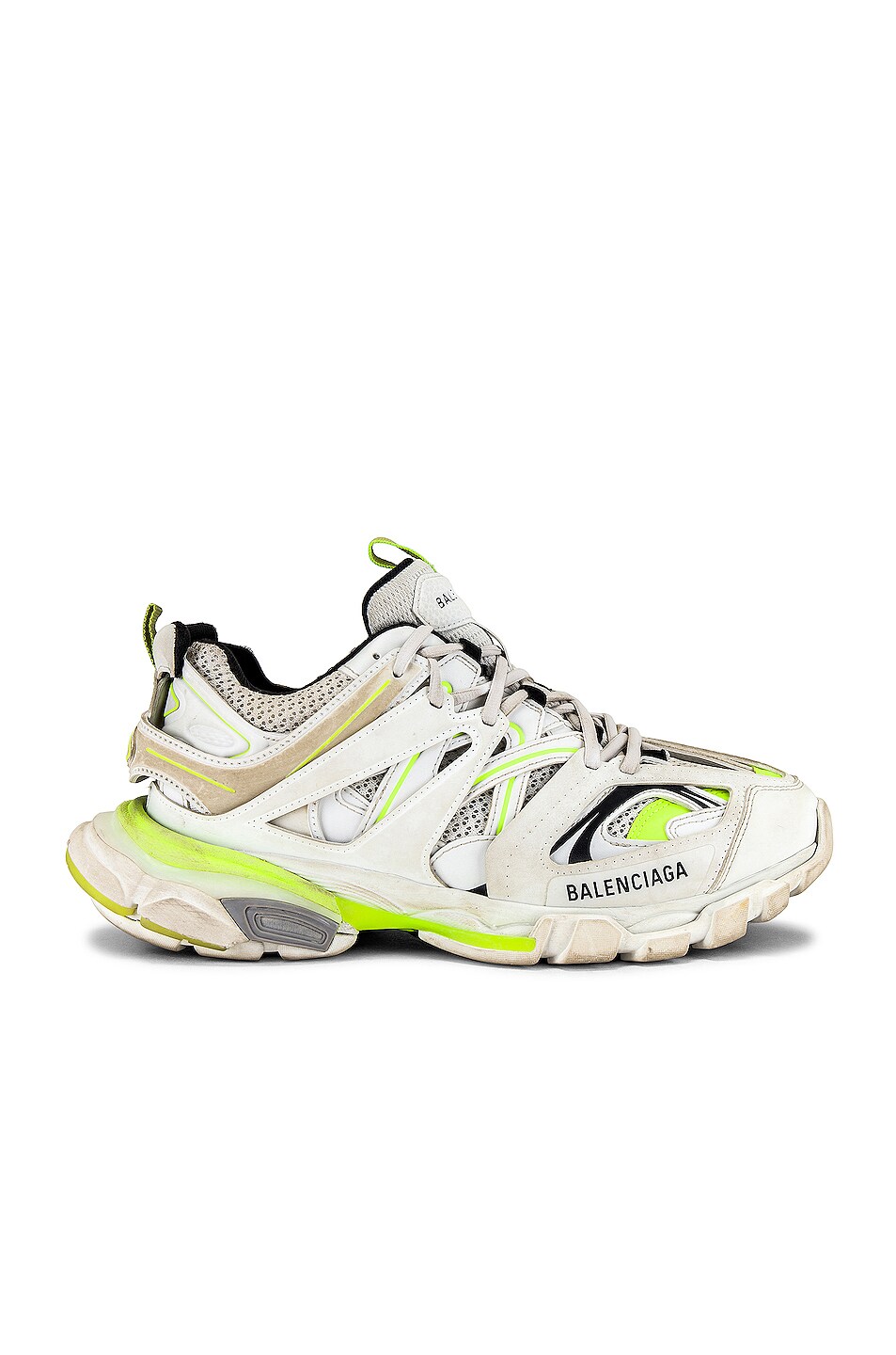 Image 1 of Balenciaga Track Sneaker in White & Fluo Yellow