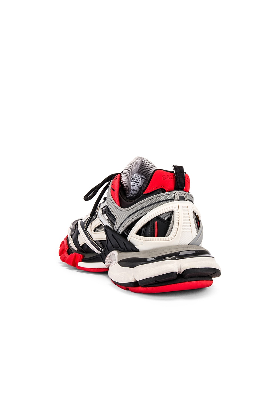 balenciaga track sneakers black red