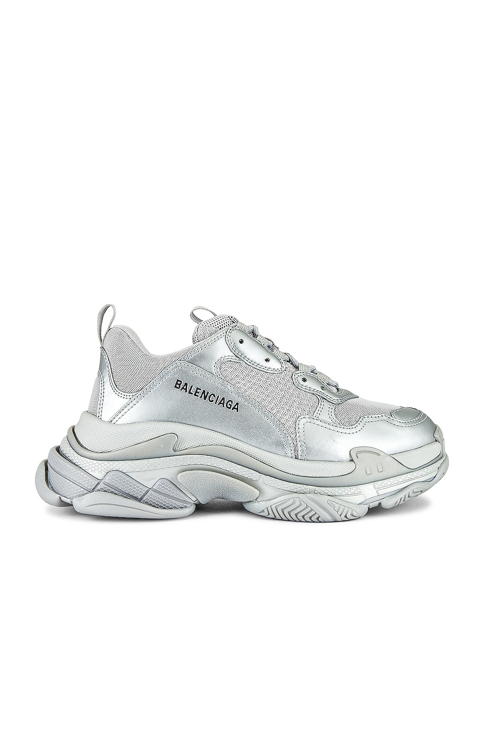 Image 1 of Balenciaga Triple S Sneaker in Silver Metallic