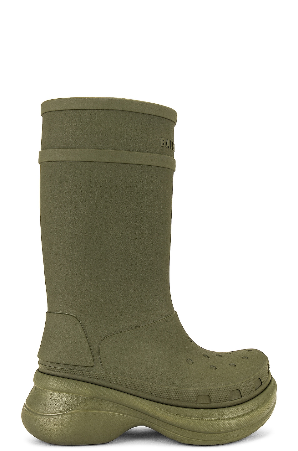 Image 1 of Balenciaga Crocs Boot in Army Green