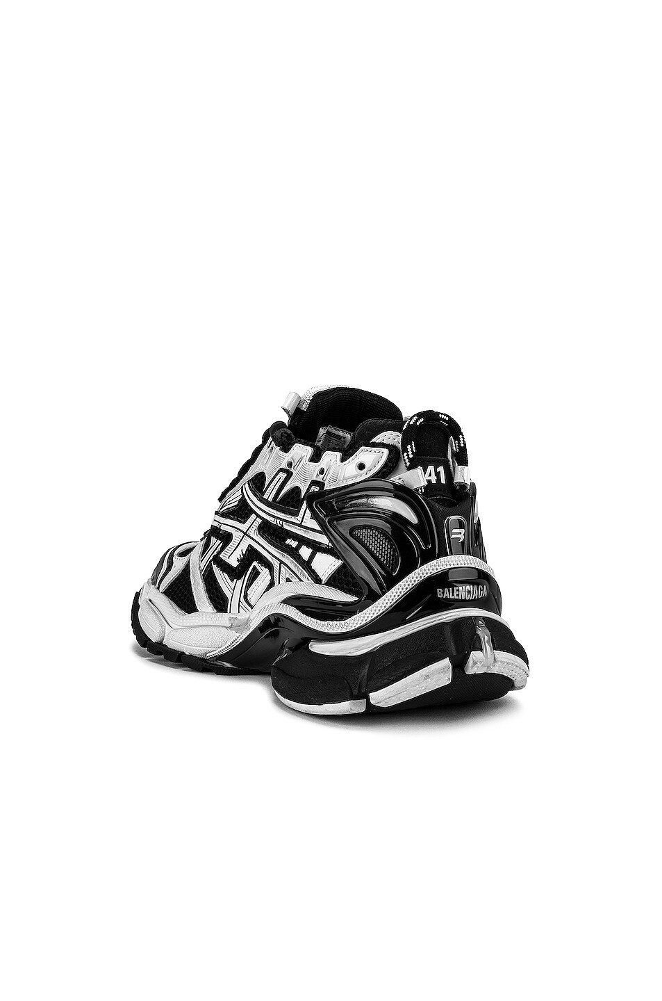 Balenciaga Runner in White & Black FWRD