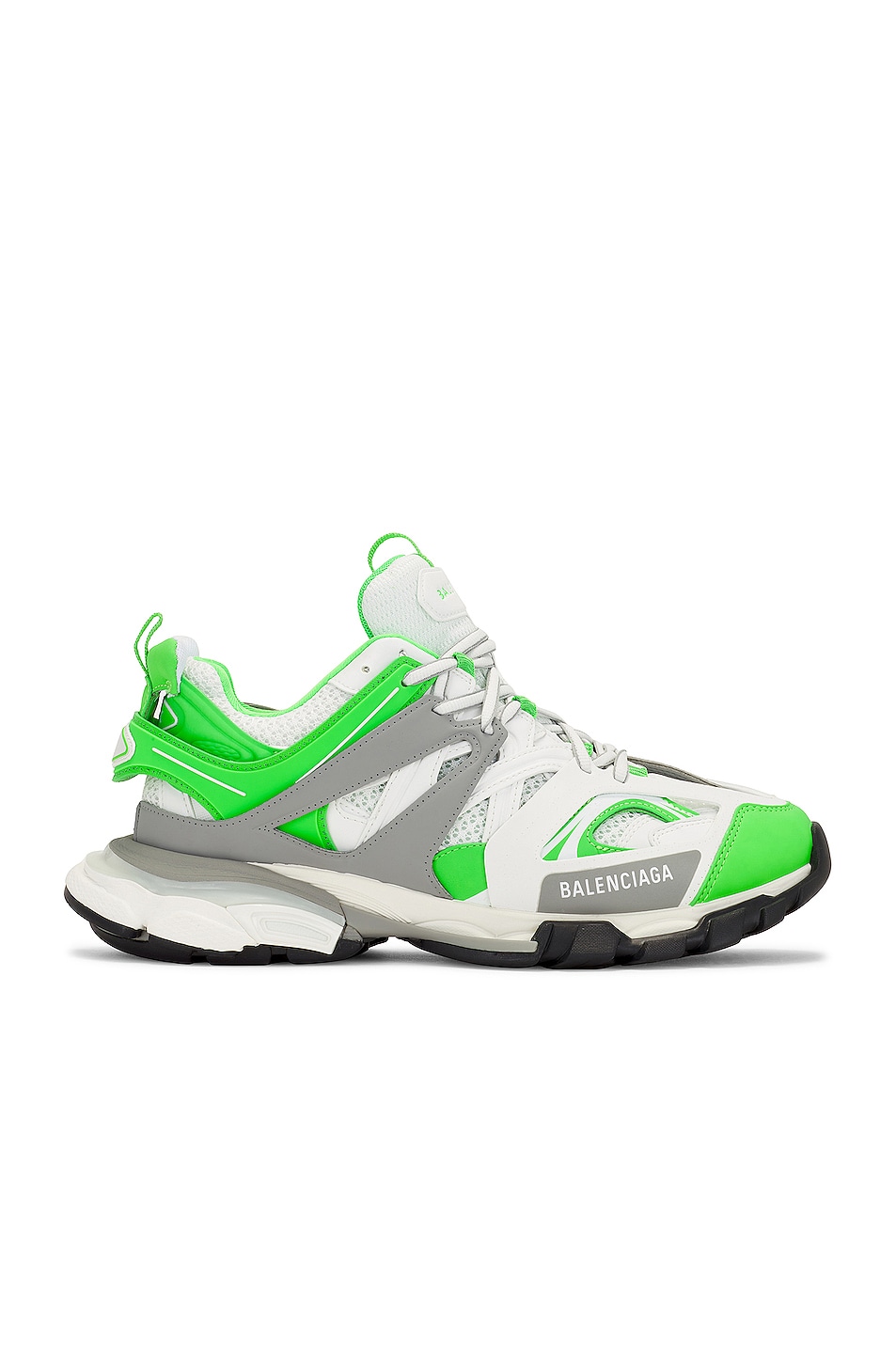 Image 1 of Balenciaga Track Sneaker in Grey & Fluo Green
