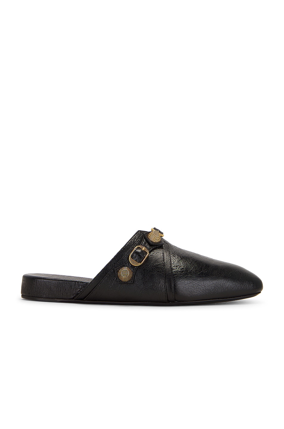 Image 1 of Balenciaga Cosy Cagole Slide in Black & Aged Gold