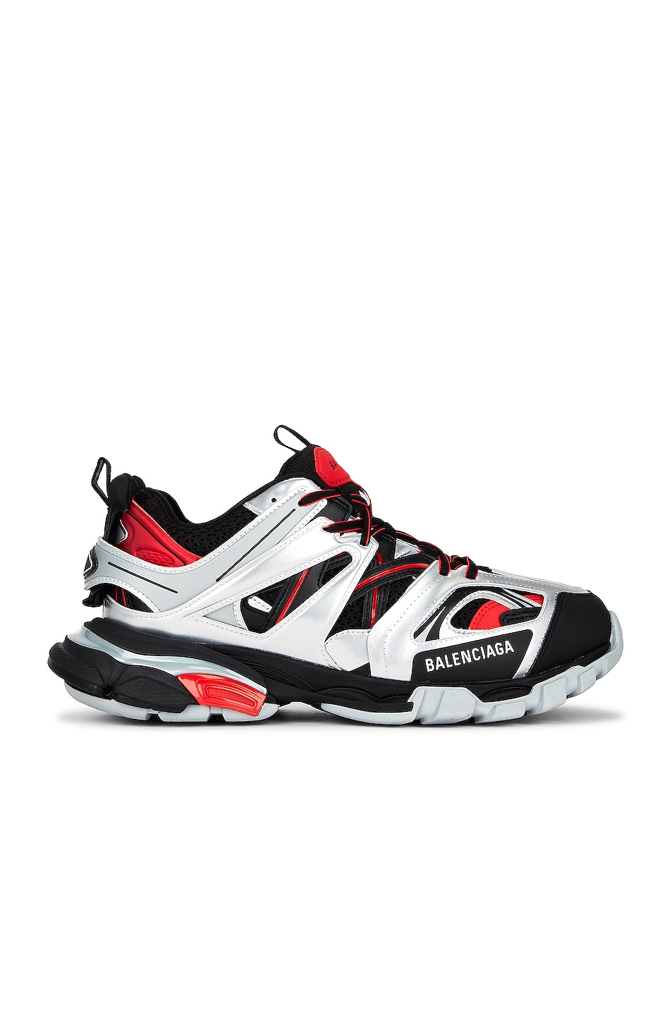 Image 1 of Balenciaga Track Sneaker in Black, Red, White, & Silver