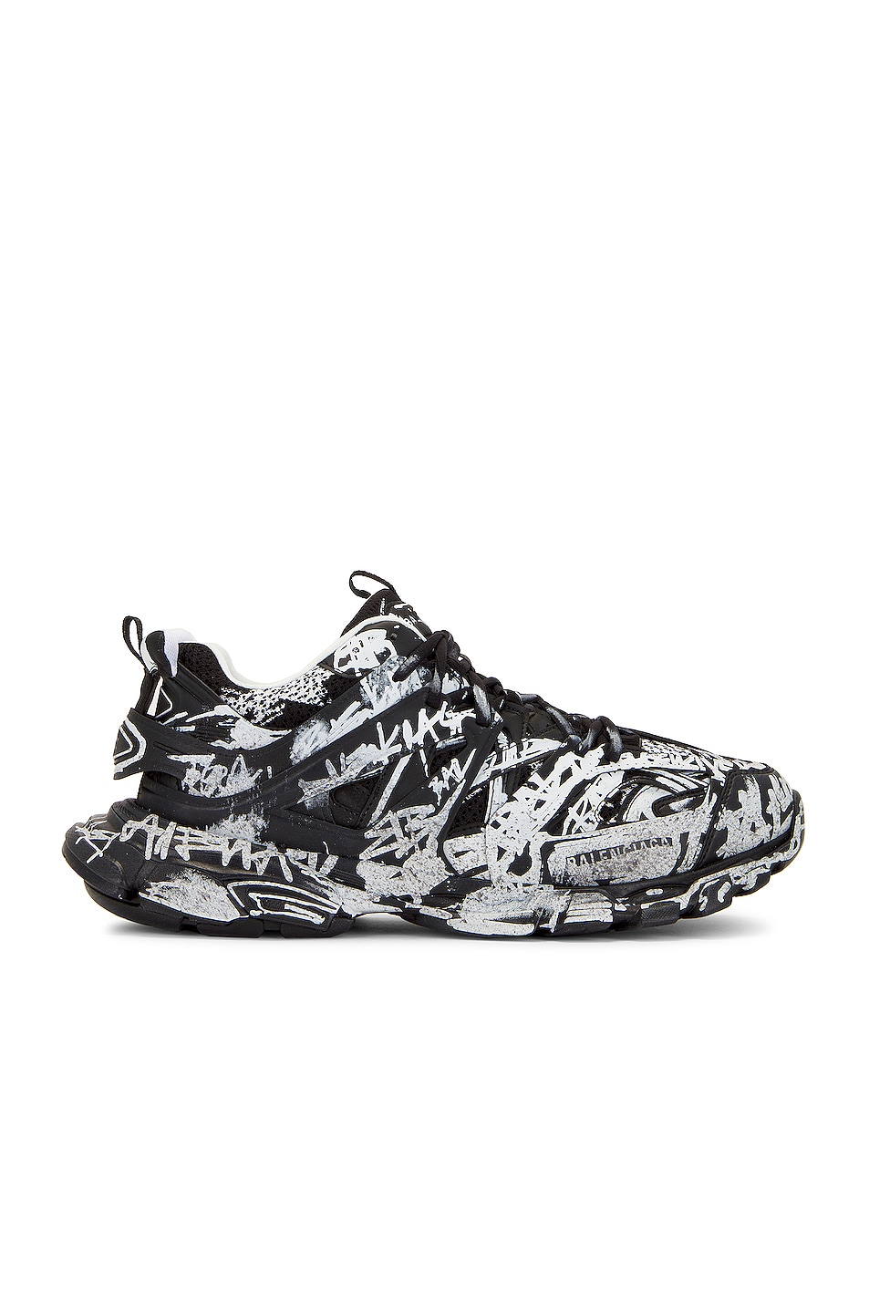 Image 1 of Balenciaga Track Graffiti Sneaker in Black & White