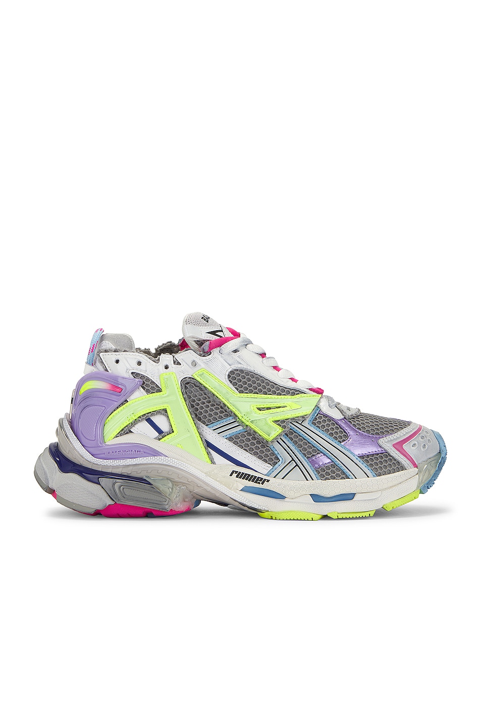 Balenciaga Runner in Grey, Lilac & Yellow | FWRD