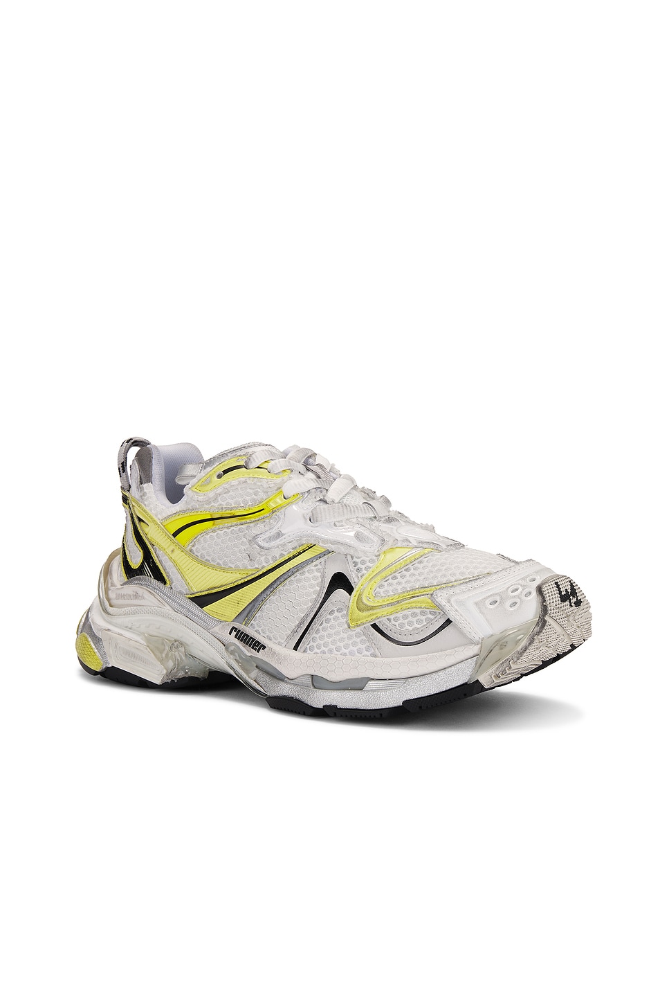 Shop Balenciaga Runner 2 Sneaker In White  Yellow  & Black