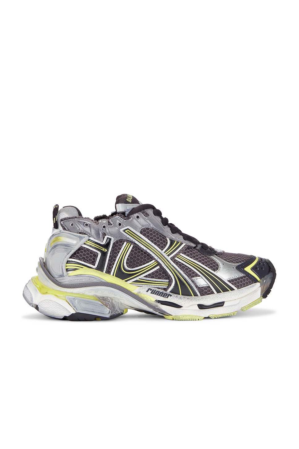 Image 1 of Balenciaga Runner Sneaker in Dark Grey, Yellow, & White