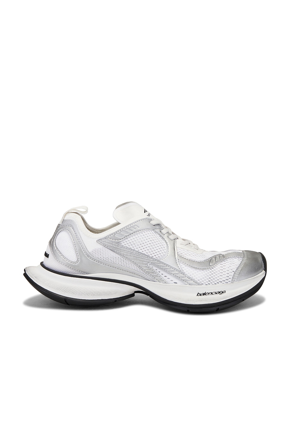 Image 1 of Balenciaga Circuit Sneaker in White & Silver