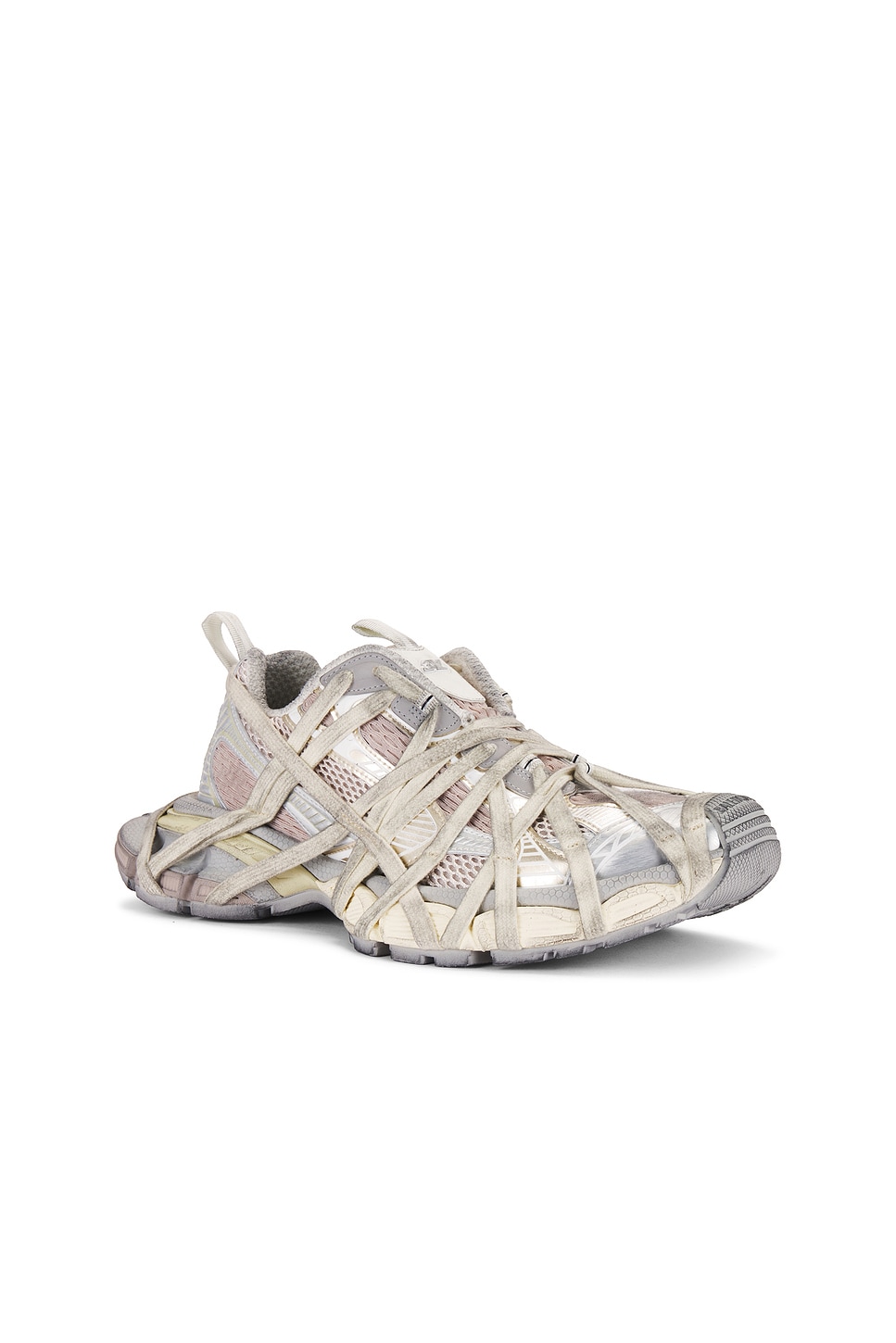 Balenciaga Men's 3xl Extreme Lace Sneakers In Eggshell