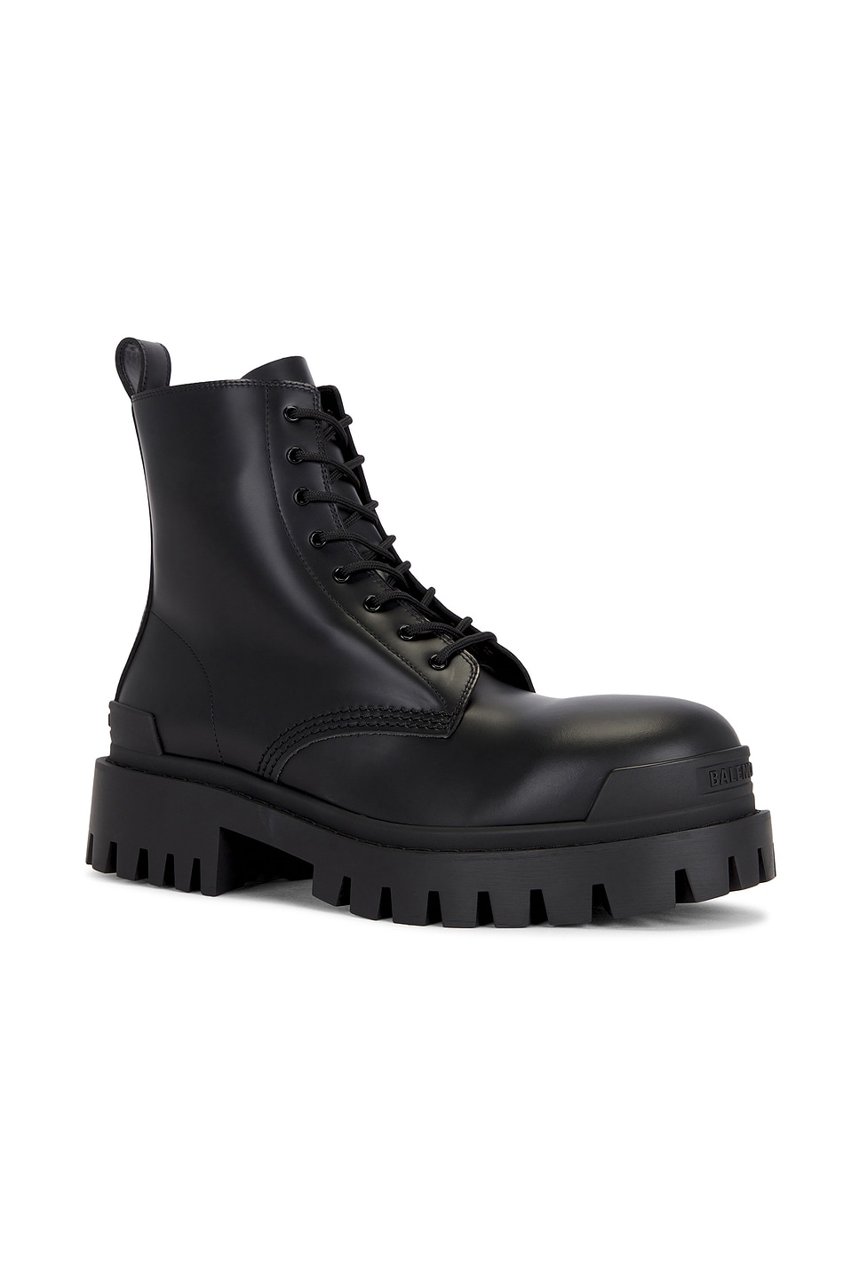 Balenciaga Leather Boots With Maxi Rubber Sole In Animal Print