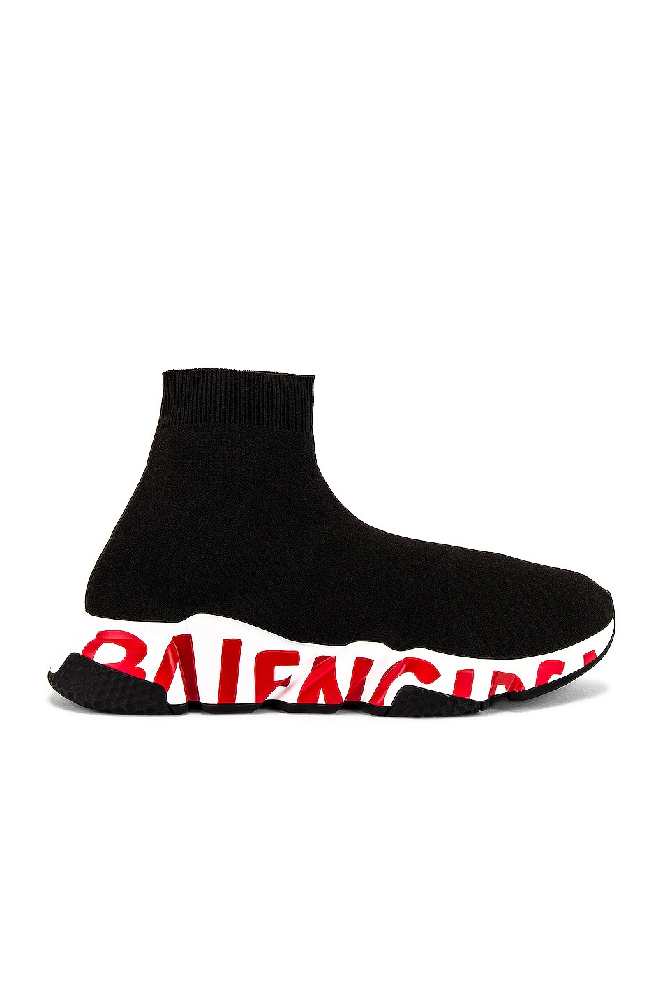 Image 1 of Balenciaga Speed Lt Sneaker in Black & White & Red