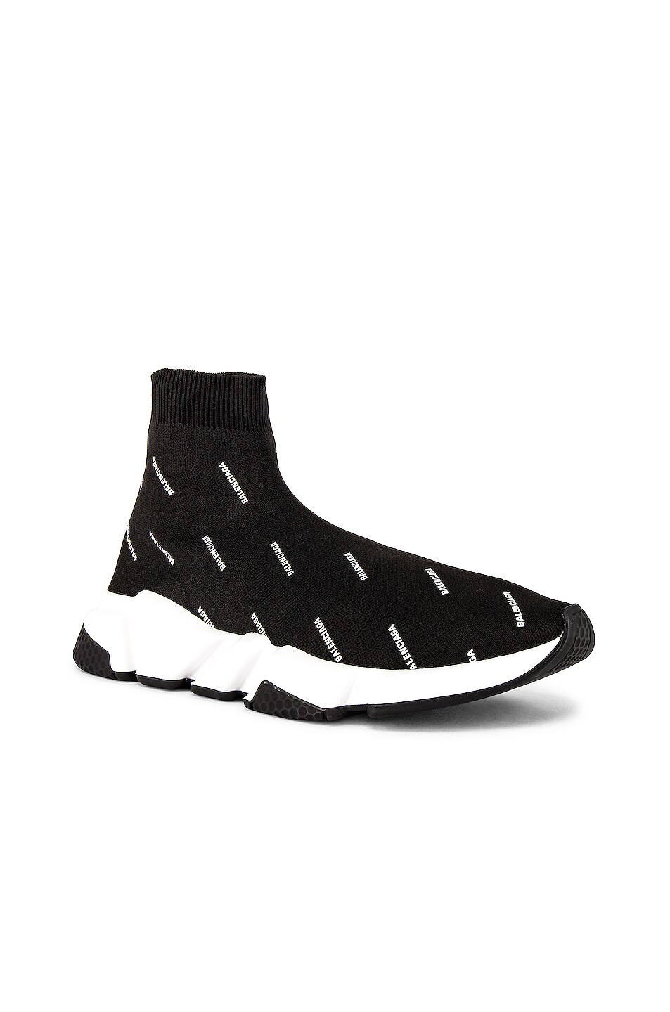 Image 1 of Balenciaga Speed Lt Sneaker in Black & White & Black