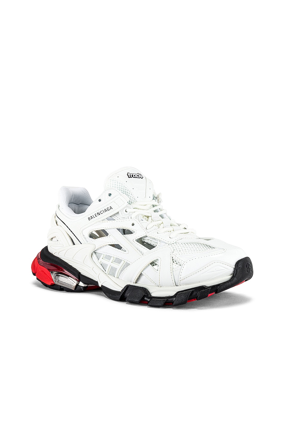 balenciaga track sneakers black and red