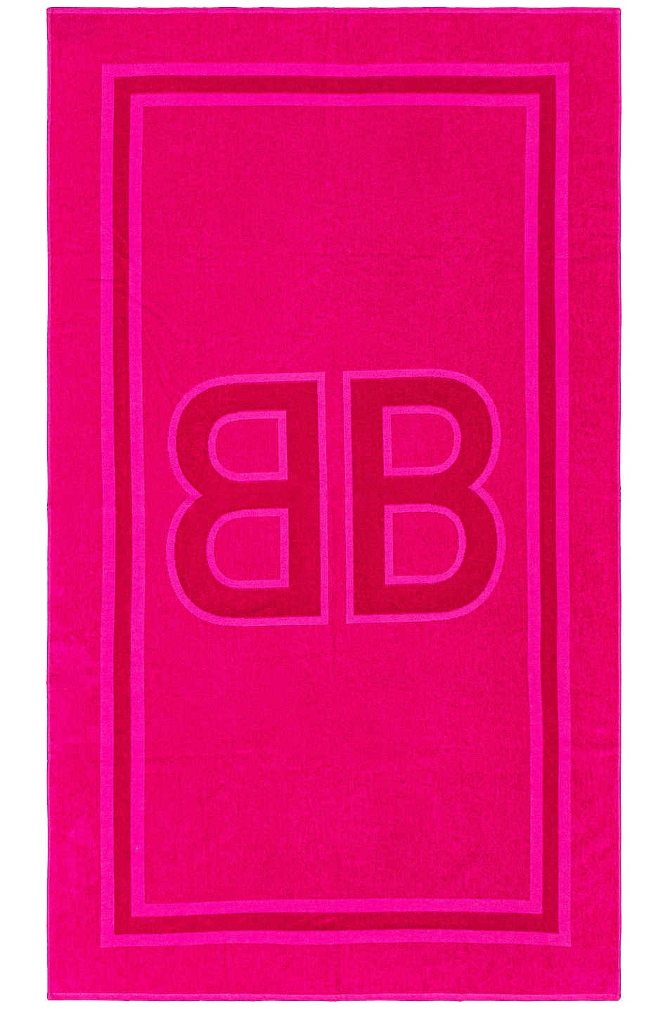 Image 1 of Balenciaga BB Beach Towel in Fuchsia