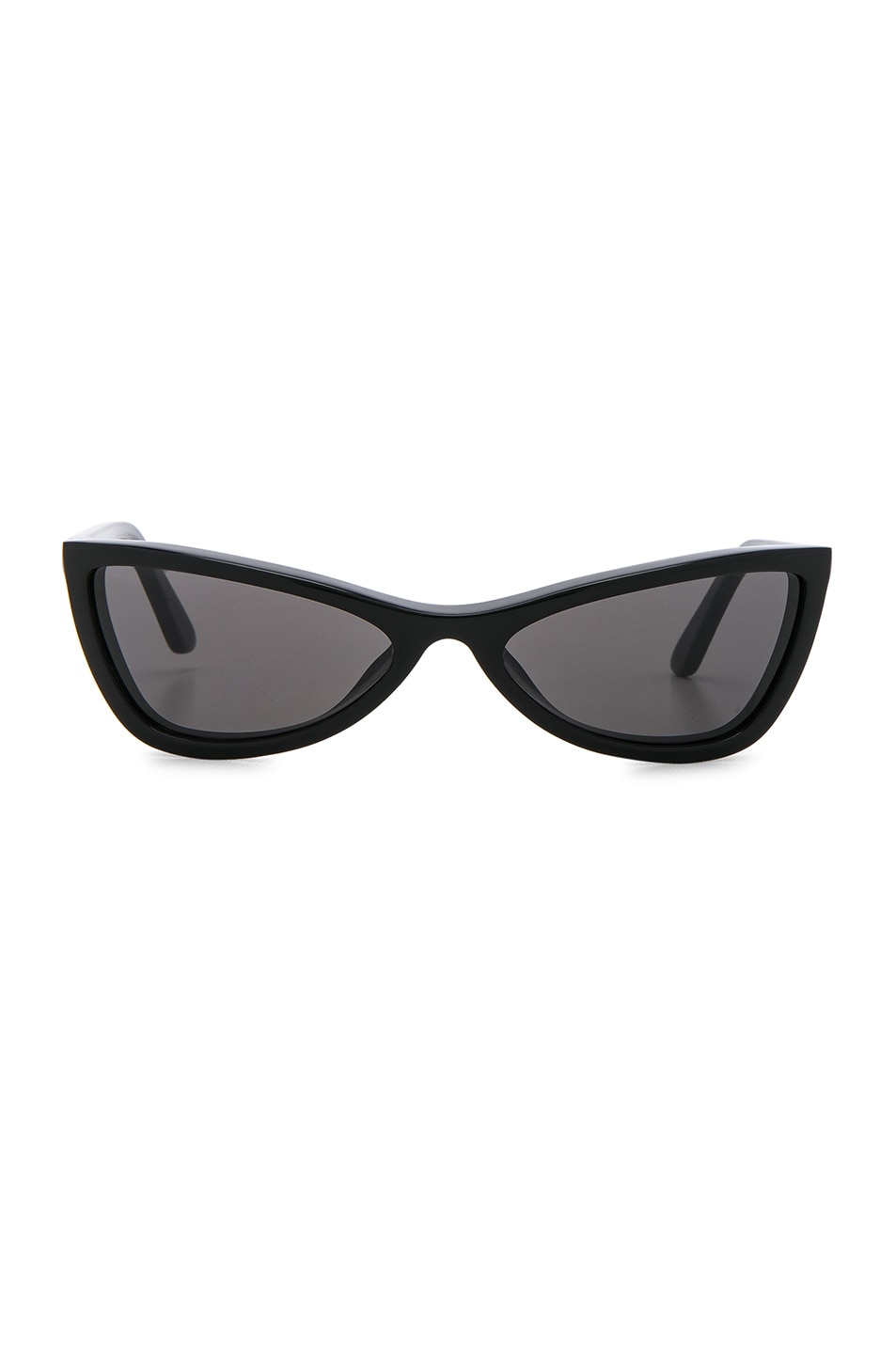 Image 1 of Balenciaga Slim Cateye Sunglasses in Shiny Black with Smokey Lense