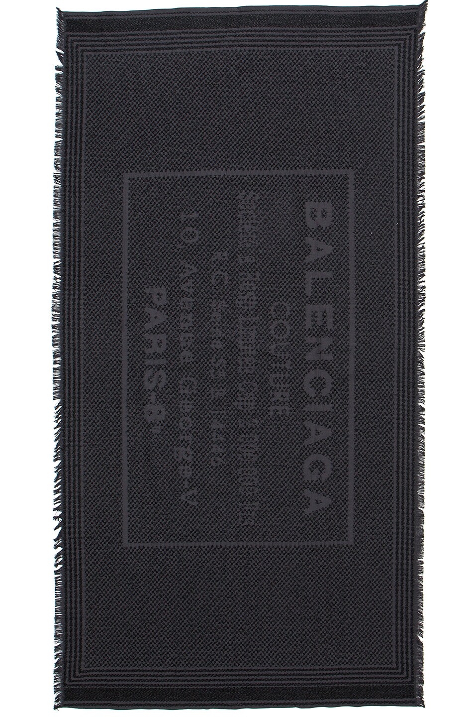 Image 1 of Balenciaga Stamp Terry Towel in Black