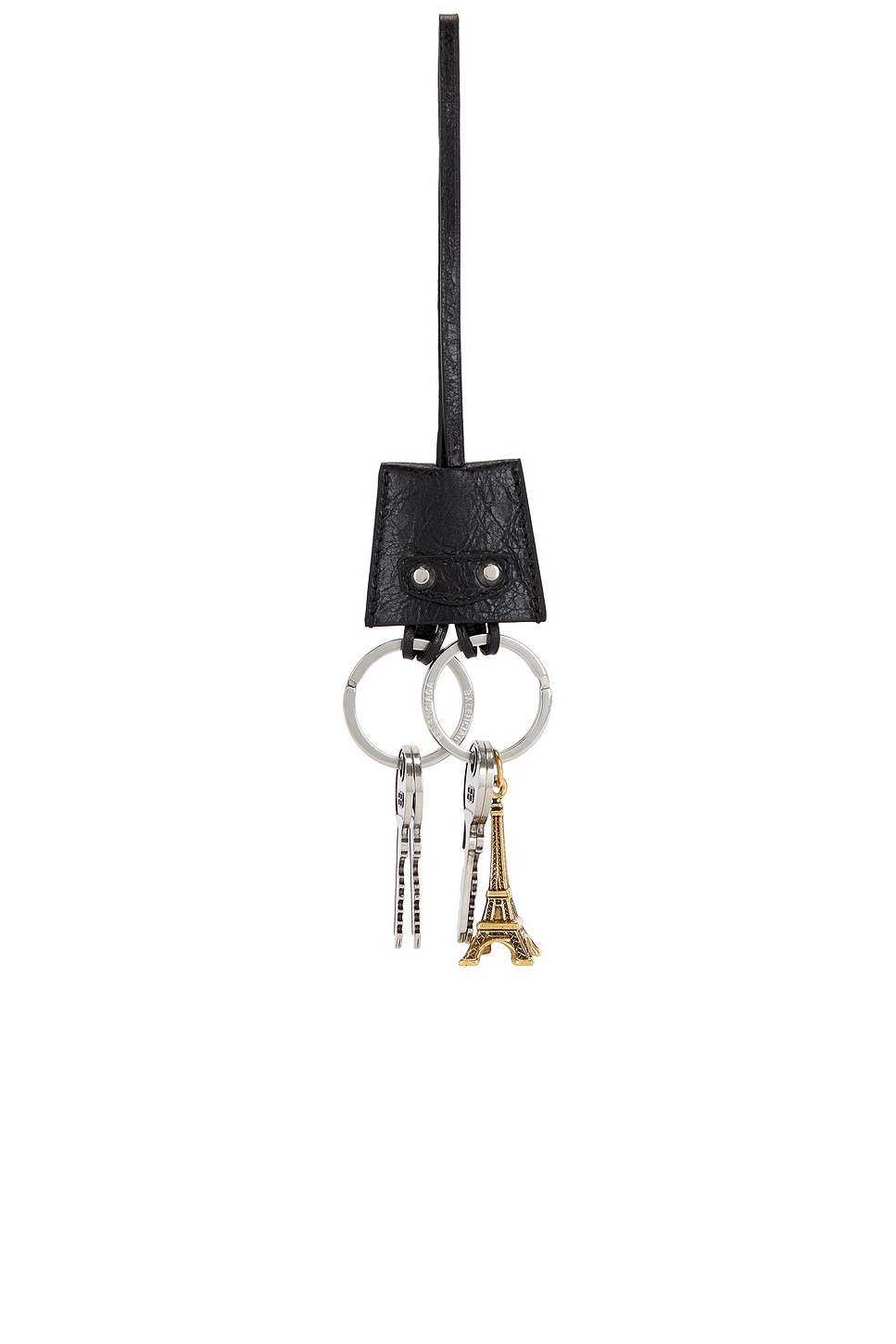 Balenciaga Le City Charm Eiffel Keychain In Black