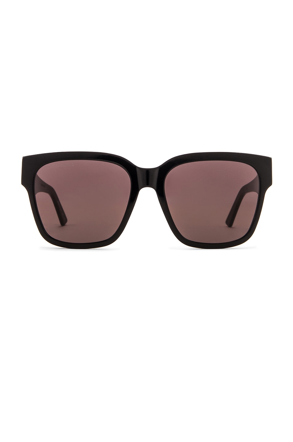 Image 1 of Balenciaga Acetate Square Sunglasses in Shiny Black & Grey
