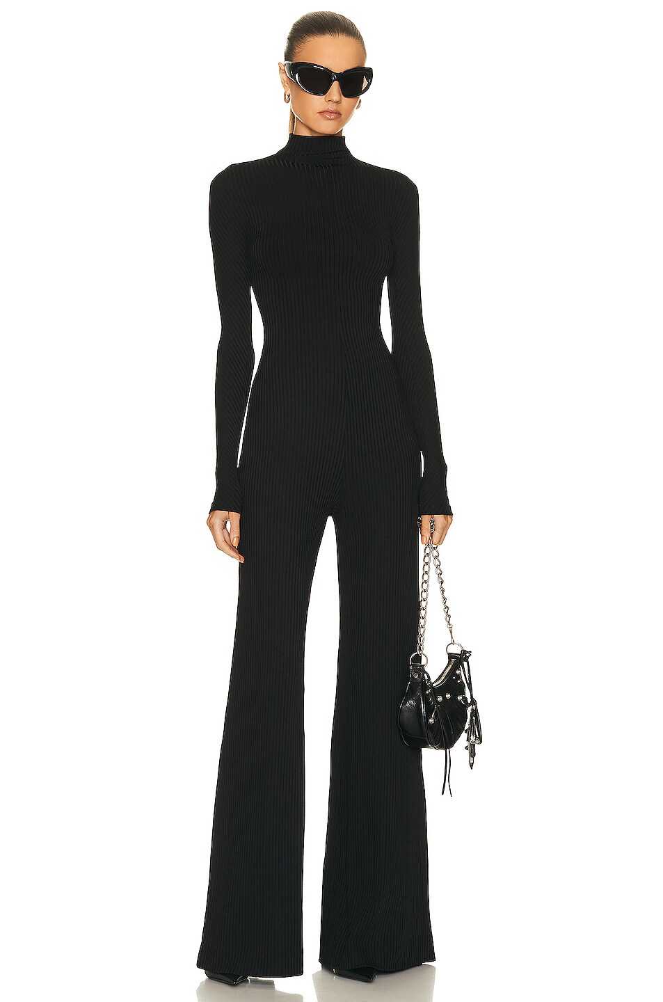 Balenciaga Turtleneck Overall in Black | FWRD