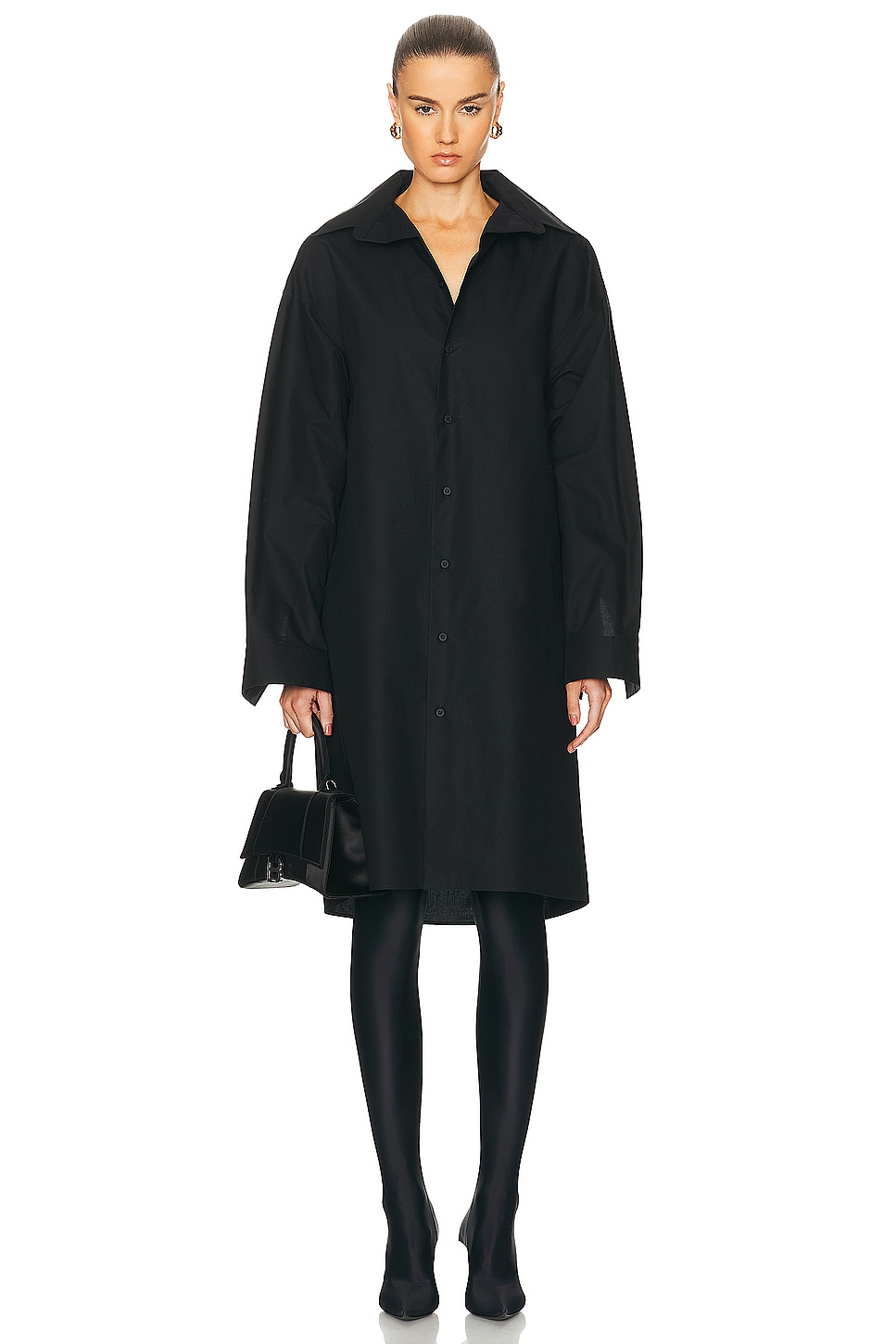 Image 1 of Balenciaga Kick Collar Dress in Black