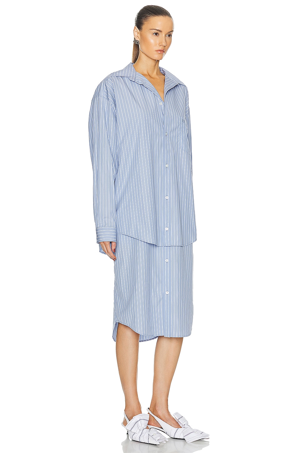 Balenciaga Asymmetrical Shirt Dress - Women's 38