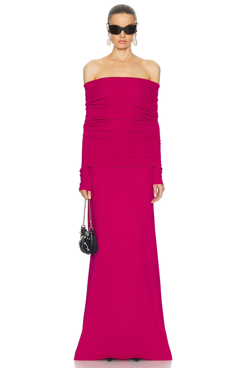 Image 1 of Balenciaga Boat Collar Dress in Pink